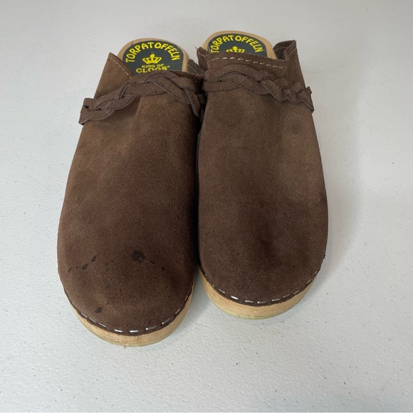 Torpatoffeln Swedish Clogs Brown Suede - Picture 11 of 11